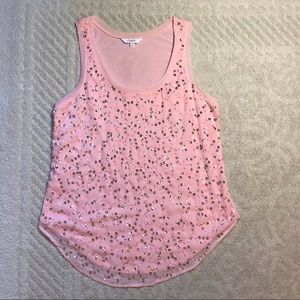 Pink Sequin Candie's Tank Top